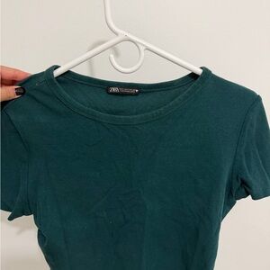 Zara Women's Teal Short Sleeve Tee